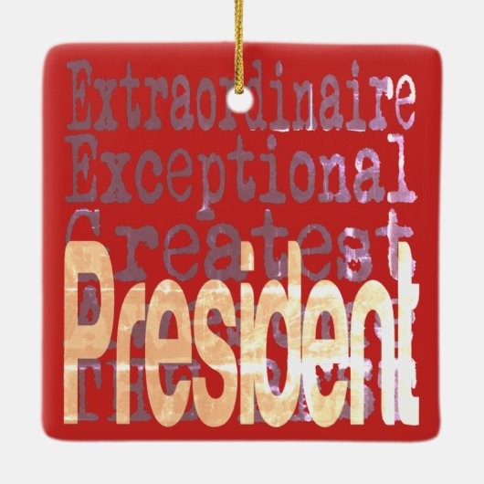 President Extraordinaire Keramisch Ornament (Achterkant)