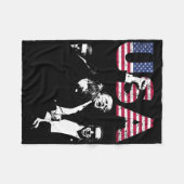 President Fight Fight For Usa 4th Of July 1776 202 Fleece Deken (Voorkant (Horizontaal))