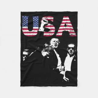 President Fight Fight For Usa 4th Of July 1776 202 Fleece Deken