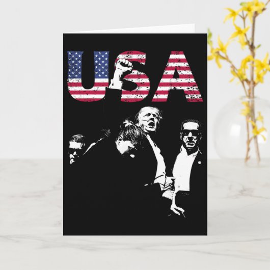 President Fight Fight For Usa 4th Of July 1776 202 Kaart (Gele Bloem)