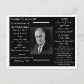 President Franklin D Roosevelt Briefkaart (Voorkant)