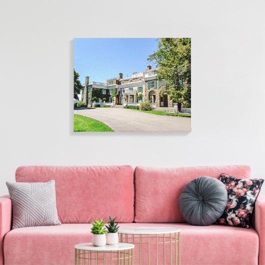 President Franklin D. Roosevelt's Mansion (FDR) Canvas Afdruk (Insitu (Woonkamer))