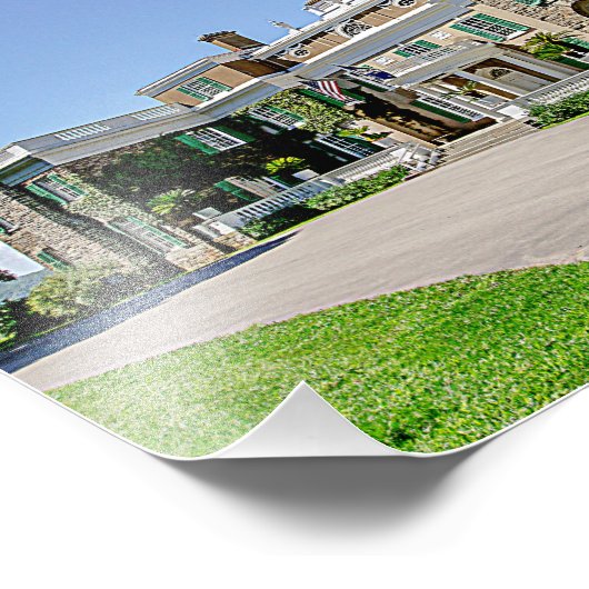 President Franklin D. Roosevelt's Mansion (FDR) Foto Afdruk (Hoek)