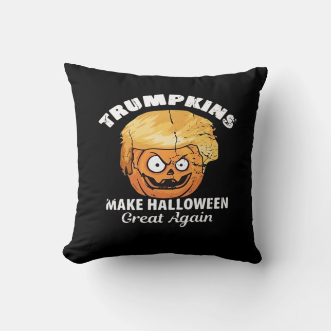 President Funny Trumpkins Halloween Kussen (Voorkant)