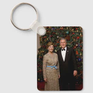 President George Bush, Laura Kerstmis Witte Huis Sleutelhanger