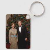 President George Bush, Laura Kerstmis Witte Huis Sleutelhanger (Achterkant)