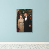 President George Struik, Laura Christmas White Hou Canvas Afdruk (Insitu (Houten vloer))
