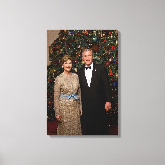 President George Struik, Laura Christmas White Hou Canvas Afdruk (Voorkant)