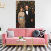 President George Struik, Laura Christmas White Hou Canvas Afdruk (Insitu (Woonkamer))