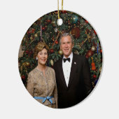 President George Struik, Laura Christmas White Hou Keramisch Ornament (Links)