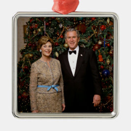 President George Struik, Laura Christmas White Hou Metalen Ornament