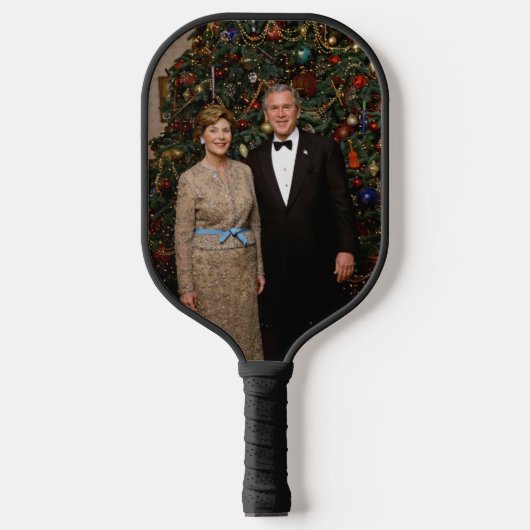 President George Struik, Laura Christmas White Hou Pickleball Paddle (Voorkant)