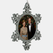 President George Struik, Laura Christmas White Hou Tin Sneeuwvlok Ornament (Links)