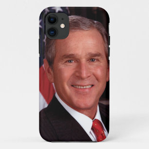 President George W Struik Officieel portret iPhone 11 Hoesje