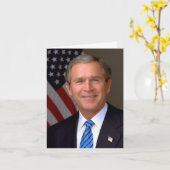 President George W Struik Officieel portret Kaart (Gele Bloem)