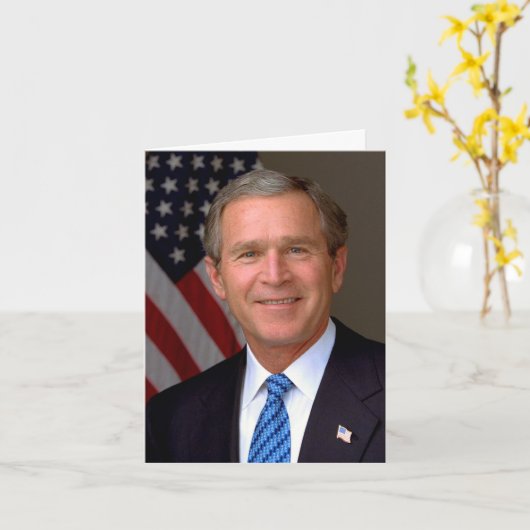 President George W Struik Officieel portret Kaart (Gele Bloem)