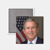 President George W Struik Officieel portret Magneet (Voorkant / Achterkant)