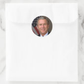 President George W Struik Officieel portret Ronde Sticker (Tas)