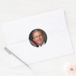 President George W Struik Officieel portret Ronde Sticker
