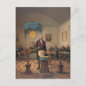 President George Washington als Master Mason Briefkaart (Voorkant)