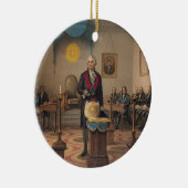 President George Washington als Master Mason Keramisch Ornament (Rechts)