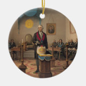 President George Washington als Master Mason Keramisch Ornament (Voorkant)