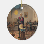 President George Washington als Master Mason Keramisch Ornament (Links)