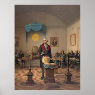 President George Washington als Master Mason Poster