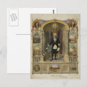 President George Washington als vrijmetselaar Briefkaart (Voorkant / Achterkant)
