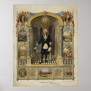 President George Washington als vrijmetselaar Poster
