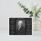 President George Washington Briefkaart (Staand voorkant)