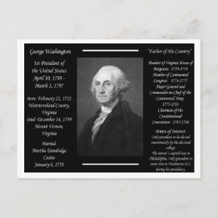 President George Washington Briefkaart