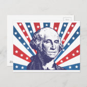 president George Washington Briefkaart (Voorkant / Achterkant)