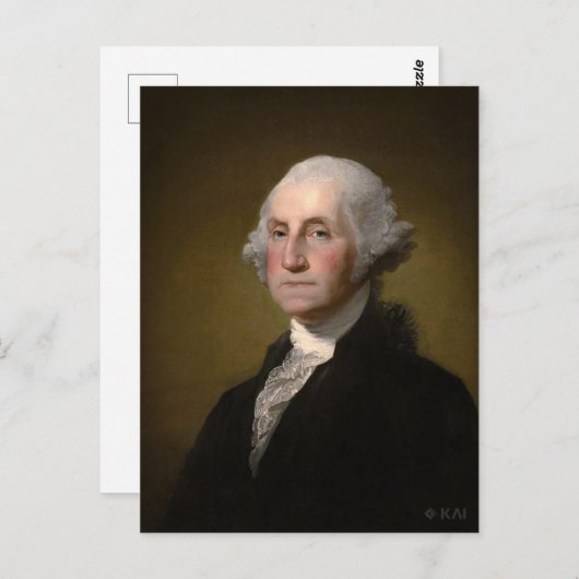 President George Washington Briefkaart (Voorkant / Achterkant)