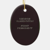 President George Washington Ornament (Achterkant)