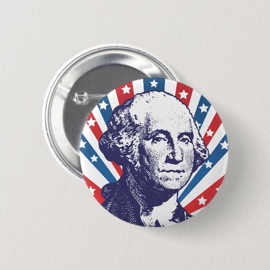 president George Washington Ronde Button 5,7 Cm (Voorkant /achterkant)