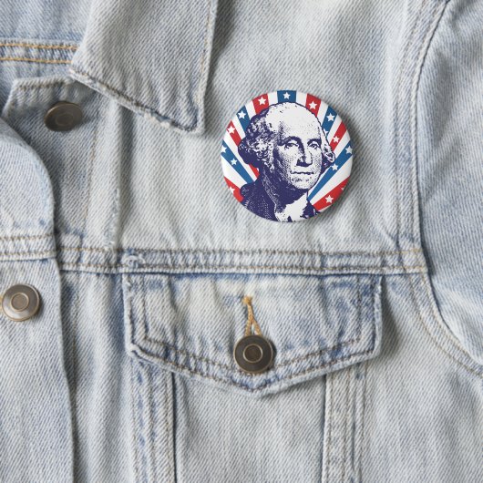 president George Washington Ronde Button 5,7 Cm (In situ)
