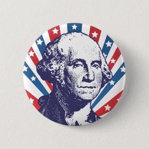 president George Washington Ronde Button 5,7 Cm