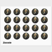 President George Washington Ronde Sticker (Vel)