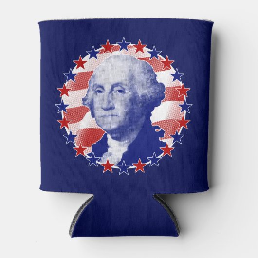 President George Washington Stars en Stripes Blikjeskoeler (Voorkant)