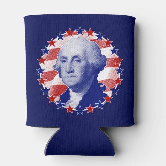 President George Washington Stars en Stripes Blikjeskoeler (Achterkant)