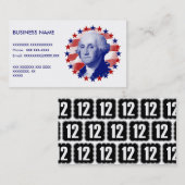 President George Washington Stars en Stripes Visitekaartje (Voorkant / Achterkant)