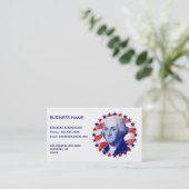 President George Washington Stars en Stripes Visitekaartje (Staand voorkant)