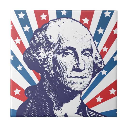 president George Washington Tegeltje (Voorkant)