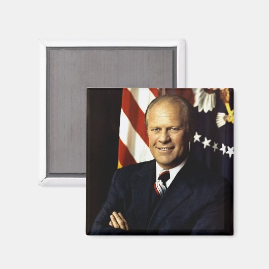 President Gerald Ford Portrait Magneet (Voorkant / Achterkant)