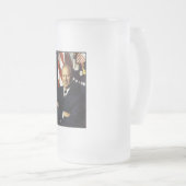 President Gerald Ford Portret Matglas Bier  Bierpul (Voorkant rechts)