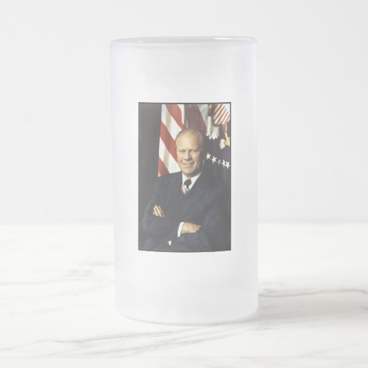 President Gerald Ford Portret Matglas Bier  Bierpul (Center)