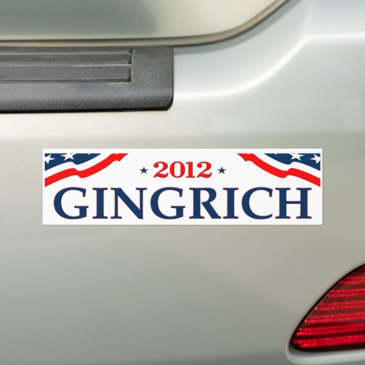 President Gingrich 2012 (v105) Bumpersticker (Op auto)