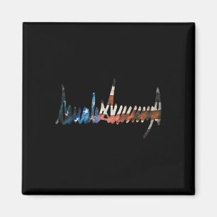 President Handtekening Grunge VS Vlag 4 Juli 17 Magneet