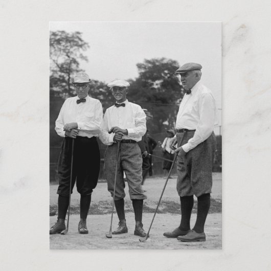 President Harding Golf Foursome, jaren 20 Briefkaart (Voorkant)